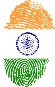 India Flag thumb print